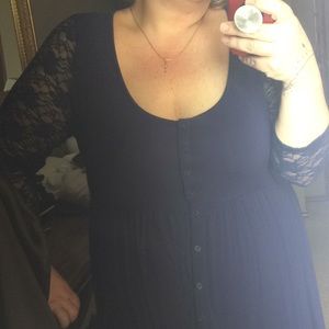 Blue baby doll shirt